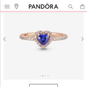 Sparkling Blue Elevated Heart Ring 💙